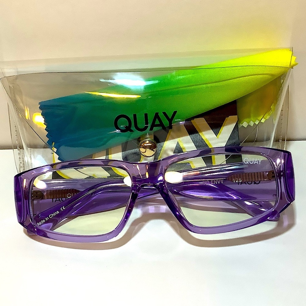 Quay Australia No Envy Blue Light Blocking Glasses New